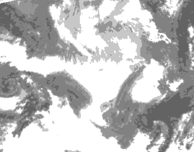 GDPS total cloud 006 hour forecast chart for Canada based on 2026/02/23 0000Z data