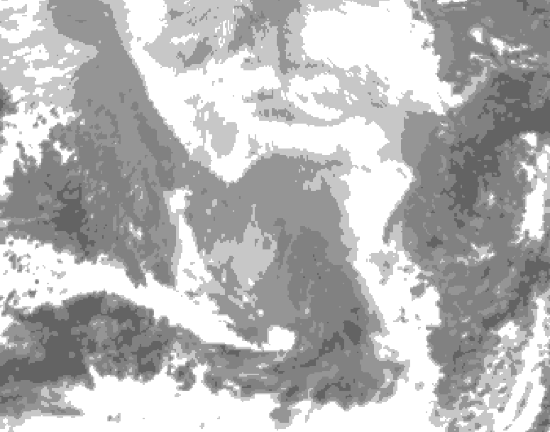 GDPS total cloud 048 hour forecast chart for Canada based on 2026/02/23 0000Z data