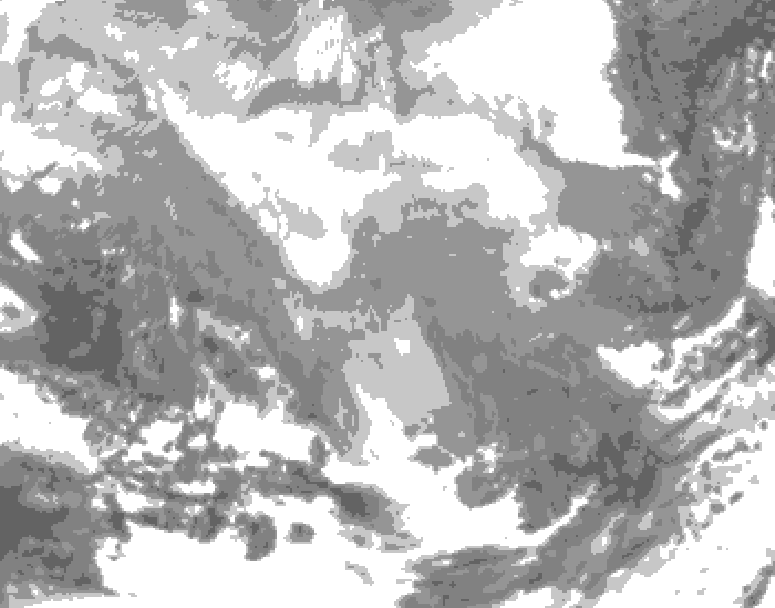 GDPS total cloud 066 hour forecast chart for Canada based on 2026/02/23 0000Z data