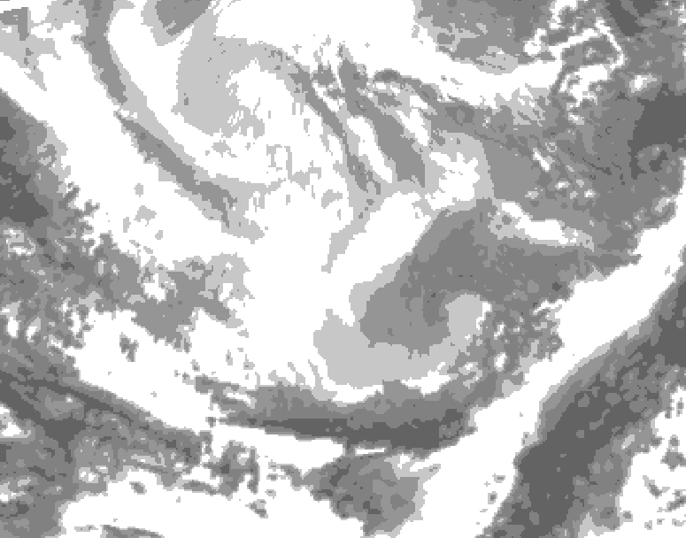 GDPS total cloud 144 hour forecast chart for Canada based on 2026/02/23 0000Z data