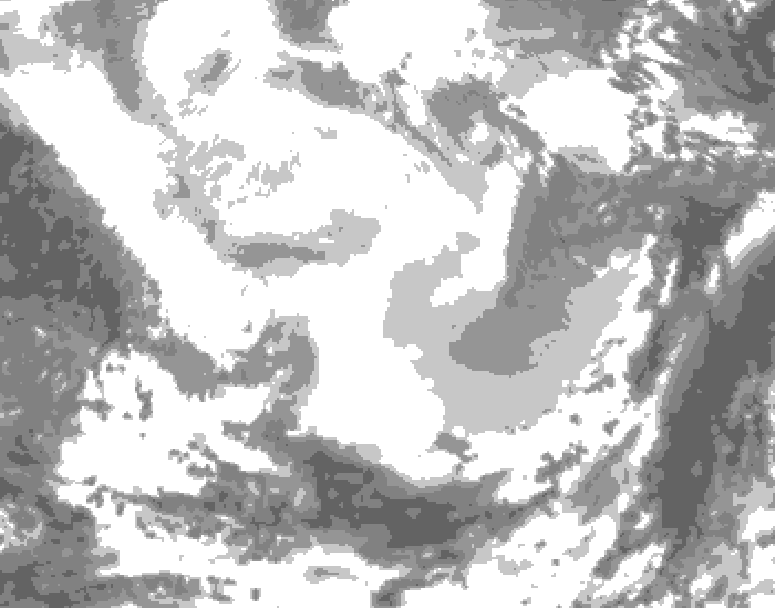 GDPS total cloud 168 hour forecast chart for Canada based on 2026/02/23 0000Z data