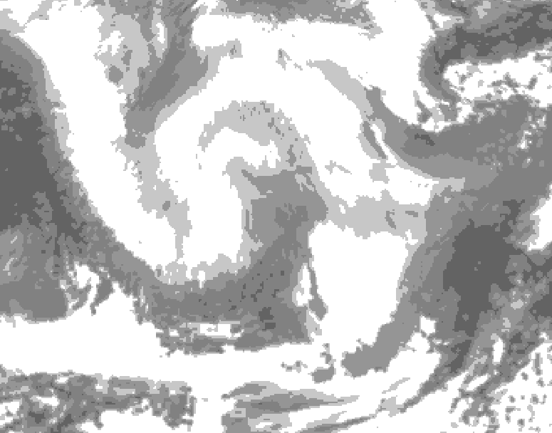 GDPS total cloud 216 hour forecast chart for Canada based on 2026/02/23 0000Z data