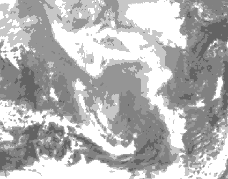 GDPS total cloud 042 hour forecast chart for Canada based on 2026/02/23 1200Z data