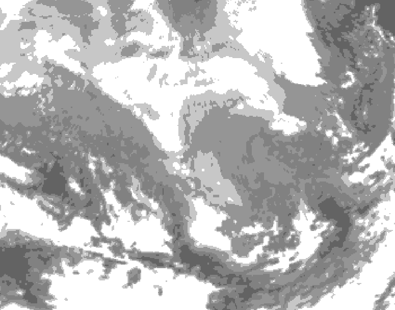 GDPS total cloud 060 hour forecast chart for Canada based on 2026/02/23 1200Z data
