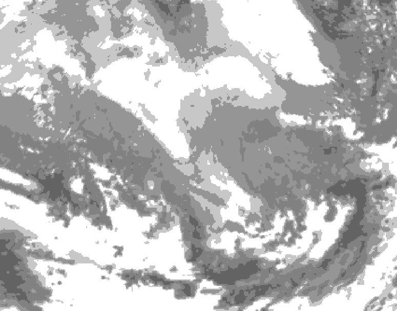 GDPS total cloud 066 hour forecast chart for Canada based on 2026/02/23 1200Z data