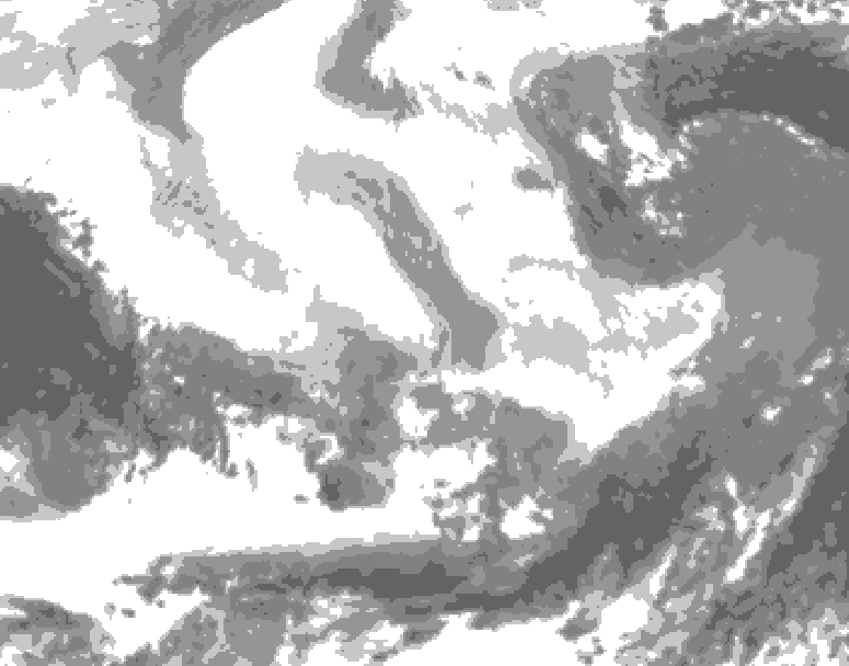 GDPS total cloud 186 hour forecast chart for Canada based on 2026/02/23 1200Z data