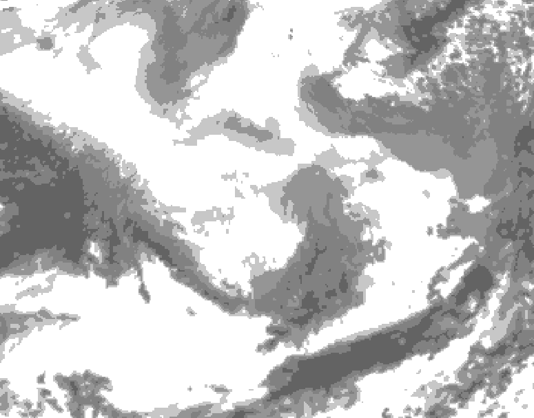 GDPS total cloud 210 hour forecast chart for Canada based on 2026/02/23 1200Z data