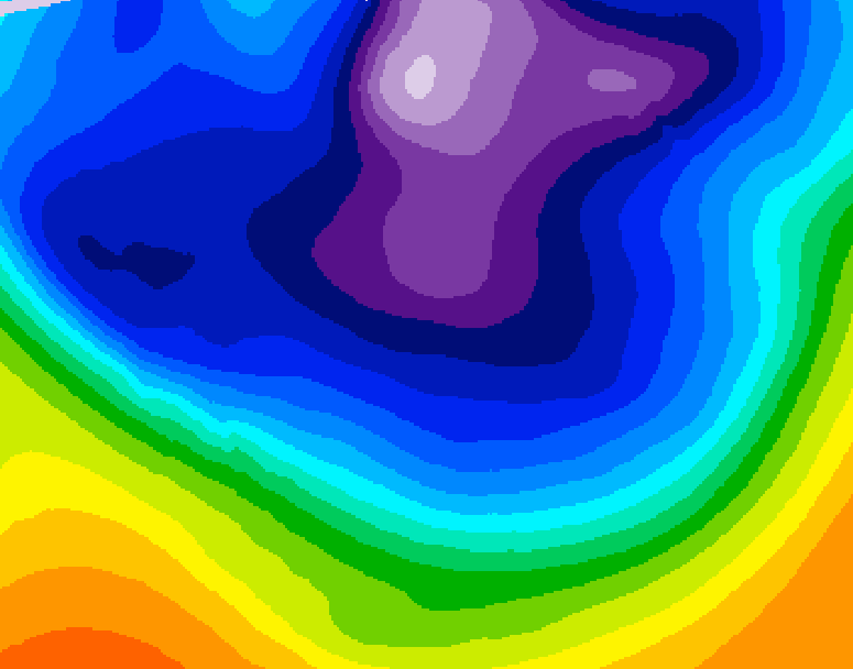 GDPS 500 millibar geopotential height 066 hour forecast chart for Canada based on 2026/02/24 0000Z data