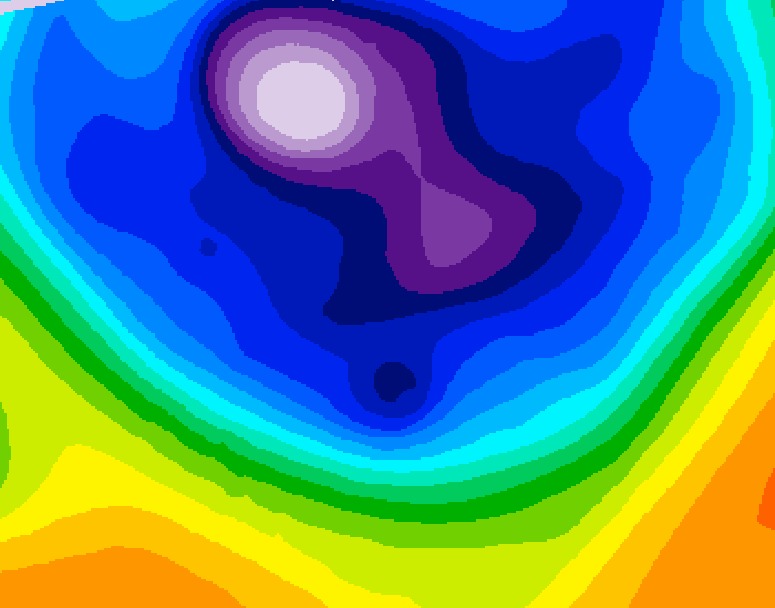 GDPS 500 millibar geopotential height 096 hour forecast chart for Canada based on 2026/02/24 0000Z data