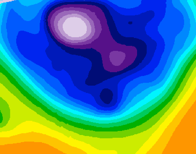 GDPS 500 millibar geopotential height 102 hour forecast chart for Canada based on 2026/02/24 0000Z data