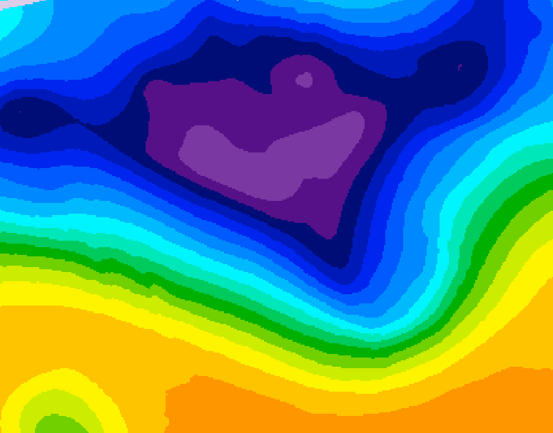 GDPS 500 millibar geopotential height 216 hour forecast chart for Canada based on 2026/02/24 0000Z data