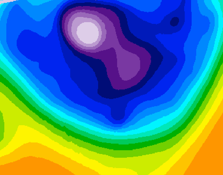 GDPS 500 millibar geopotential height 084 hour forecast chart for Canada based on 2026/02/24 1200Z data