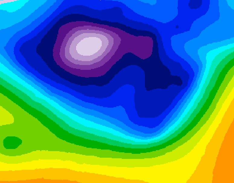 GDPS 500 millibar geopotential height 120 hour forecast chart for Canada based on 2026/02/24 1200Z data