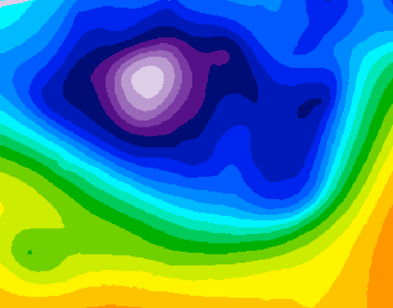GDPS 500 millibar geopotential height 132 hour forecast chart for Canada based on 2026/02/24 1200Z data