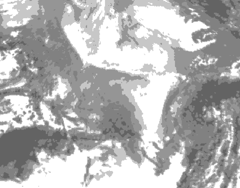 GDPS total cloud 006 hour forecast chart for Canada based on 2026/02/24 0000Z data