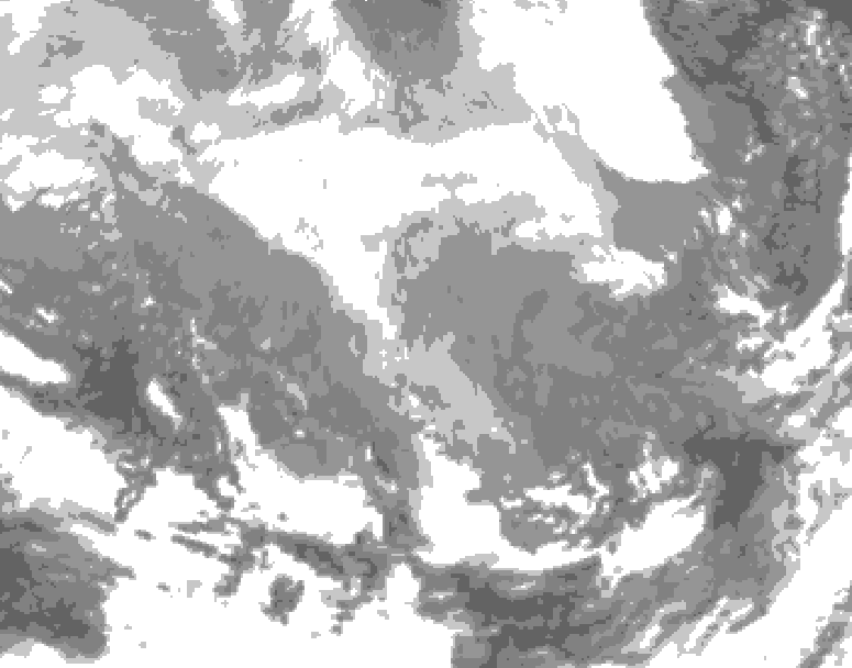 GDPS total cloud 048 hour forecast chart for Canada based on 2026/02/24 0000Z data