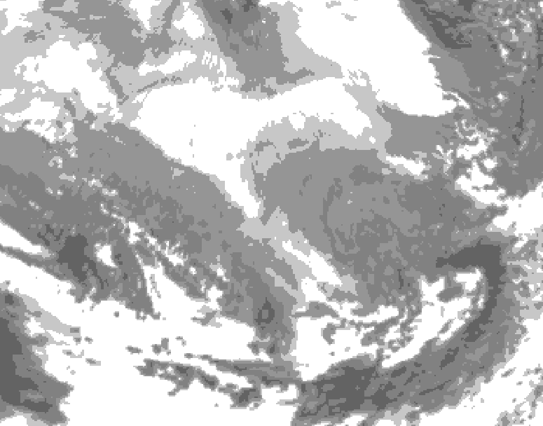 GDPS total cloud 054 hour forecast chart for Canada based on 2026/02/24 0000Z data
