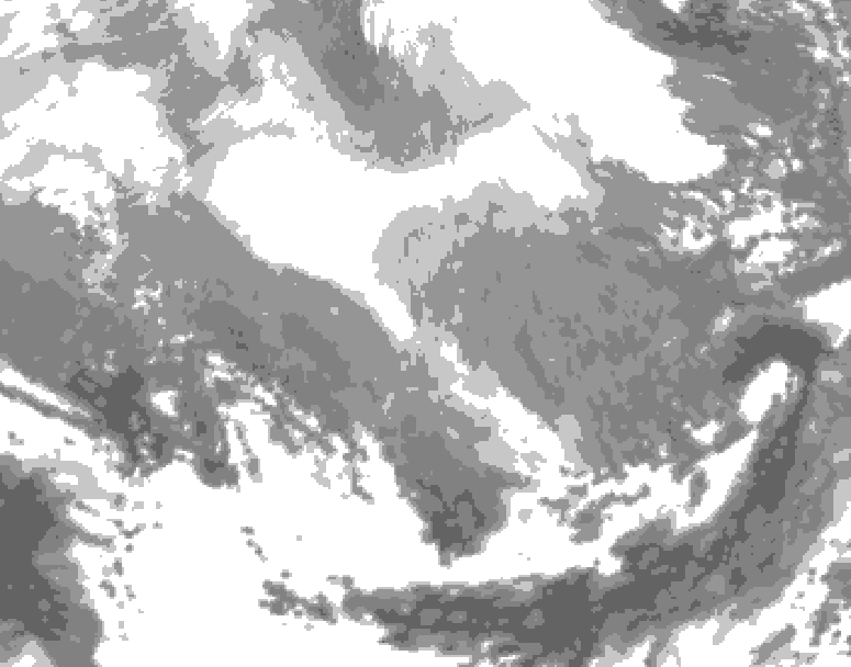 GDPS total cloud 060 hour forecast chart for Canada based on 2026/02/24 0000Z data
