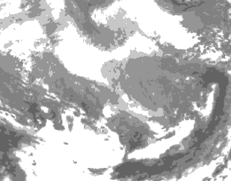 GDPS total cloud 066 hour forecast chart for Canada based on 2026/02/24 0000Z data