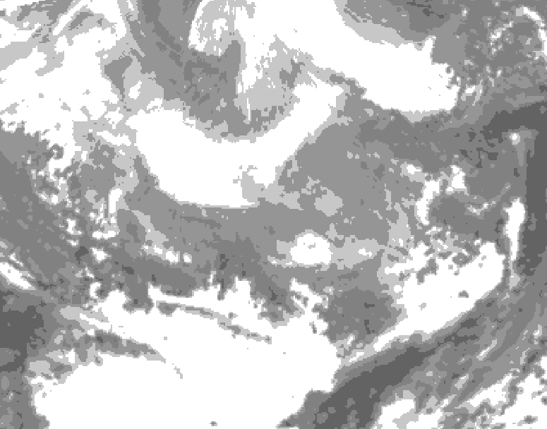 GDPS total cloud 078 hour forecast chart for Canada based on 2026/02/24 0000Z data