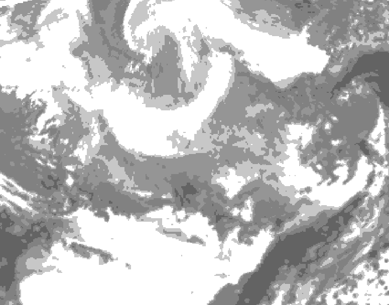 GDPS total cloud 084 hour forecast chart for Canada based on 2026/02/24 0000Z data