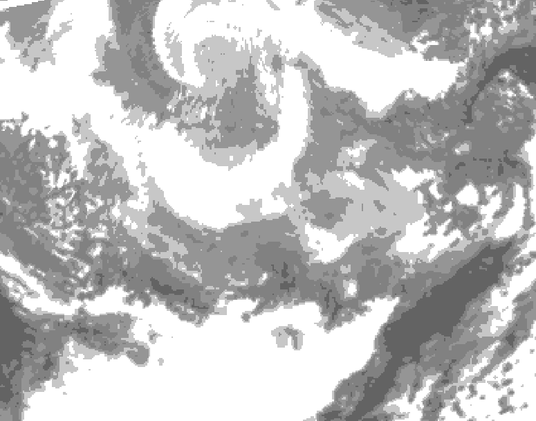 GDPS total cloud 090 hour forecast chart for Canada based on 2026/02/24 0000Z data