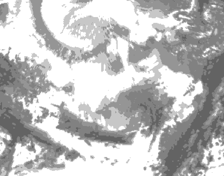 GDPS total cloud 108 hour forecast chart for Canada based on 2026/02/24 0000Z data