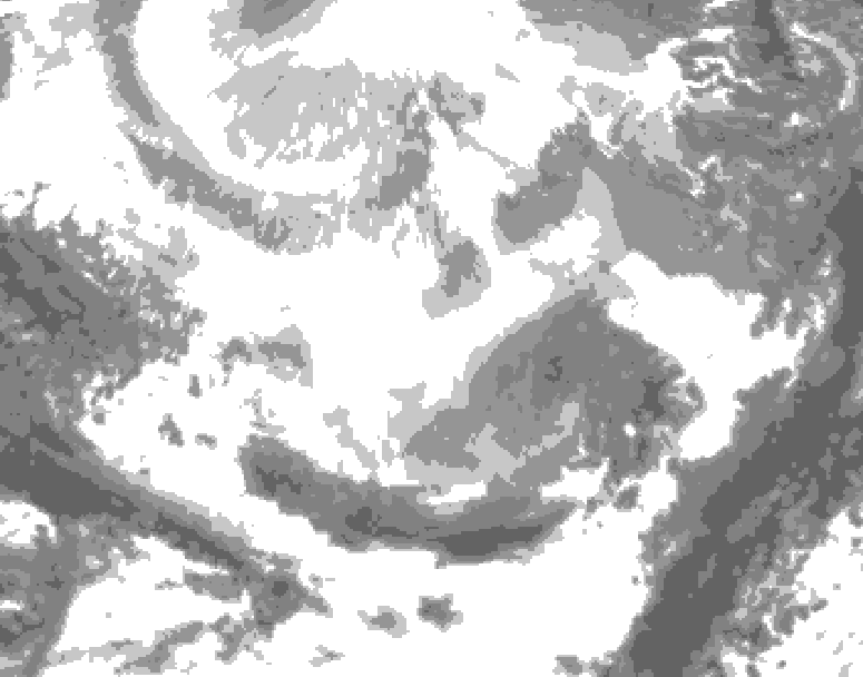 GDPS total cloud 114 hour forecast chart for Canada based on 2026/02/24 0000Z data