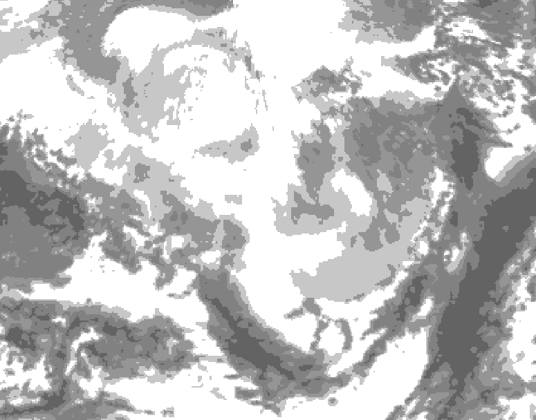 GDPS total cloud 138 hour forecast chart for Canada based on 2026/02/24 0000Z data