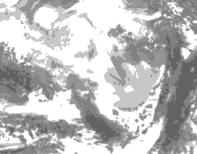 GDPS total cloud 144 hour forecast chart for Canada based on 2026/02/24 0000Z data