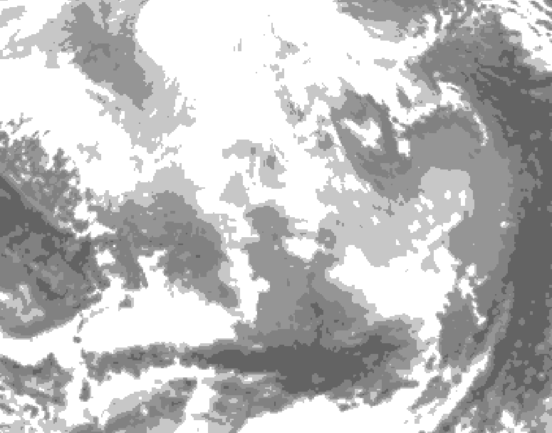 GDPS total cloud 162 hour forecast chart for Canada based on 2026/02/24 0000Z data
