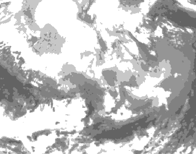 GDPS total cloud 174 hour forecast chart for Canada based on 2026/02/24 0000Z data