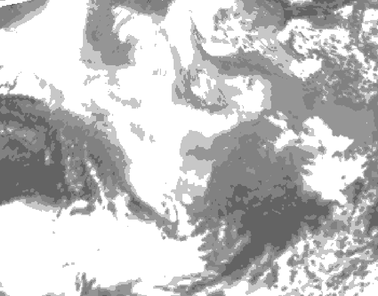 GDPS total cloud 204 hour forecast chart for Canada based on 2026/02/24 0000Z data