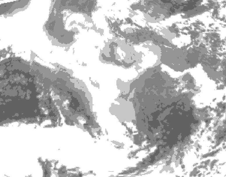 GDPS total cloud 210 hour forecast chart for Canada based on 2026/02/24 0000Z data