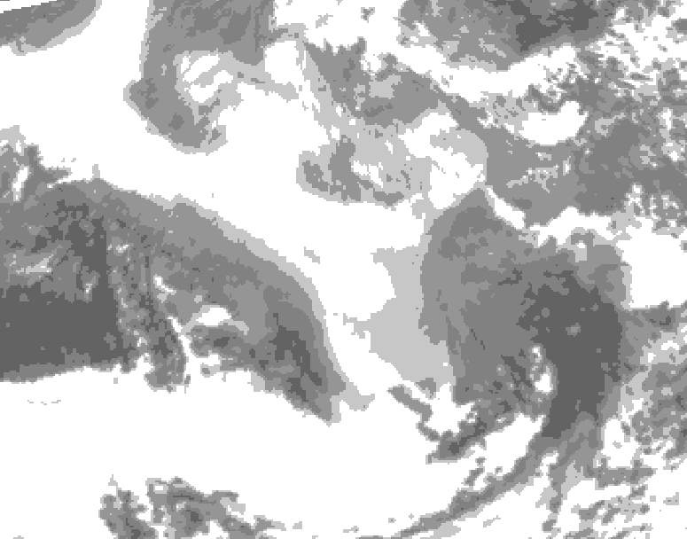 GDPS total cloud 216 hour forecast chart for Canada based on 2026/02/24 0000Z data