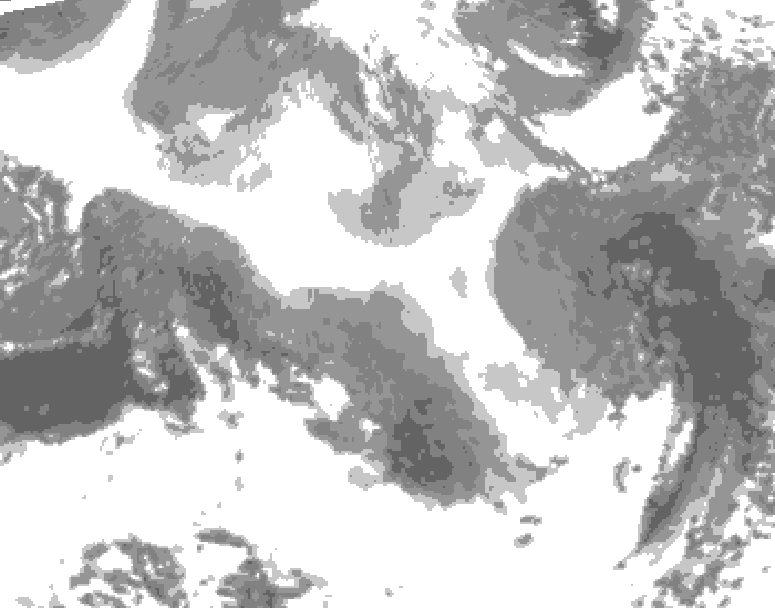 GDPS total cloud 228 hour forecast chart for Canada based on 2026/02/24 0000Z data