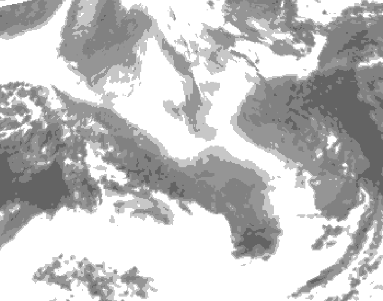GDPS total cloud 240 hour forecast chart for Canada based on 2026/02/24 0000Z data