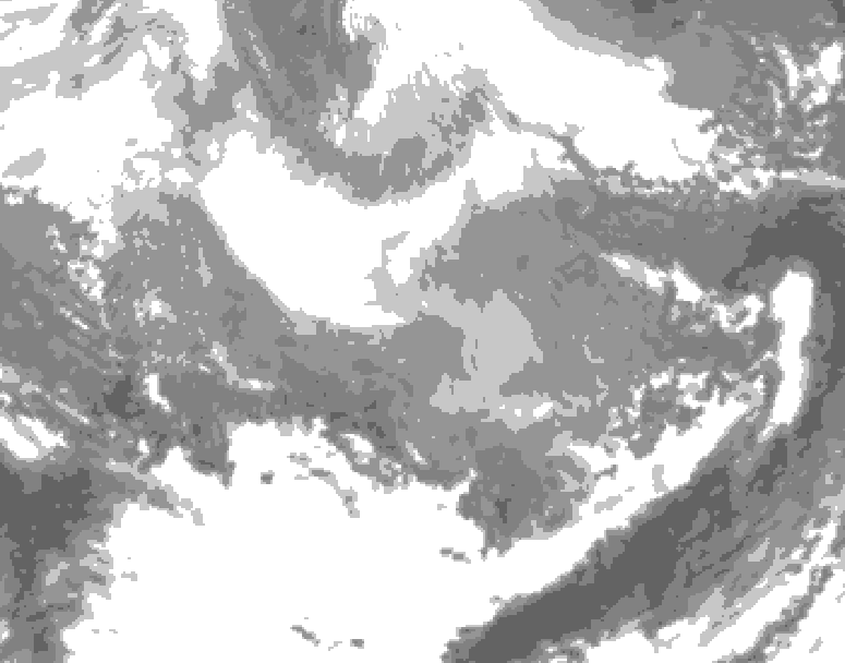 GDPS total cloud 060 hour forecast chart for Canada based on 2026/02/24 1200Z data