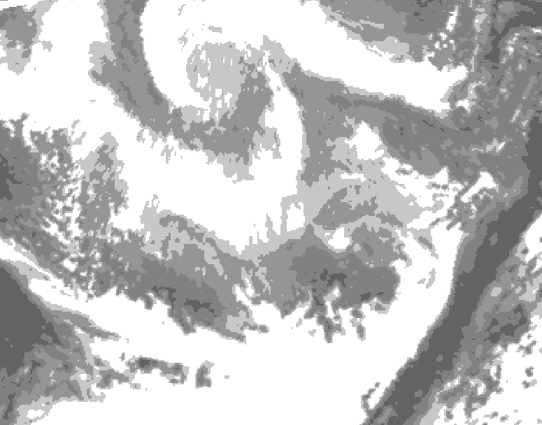 GDPS total cloud 084 hour forecast chart for Canada based on 2026/02/24 1200Z data