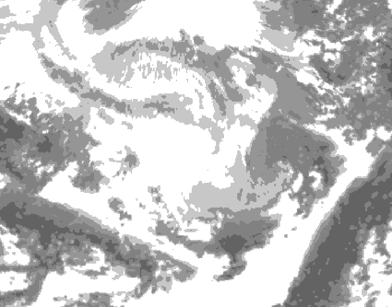 GDPS total cloud 108 hour forecast chart for Canada based on 2026/02/24 1200Z data