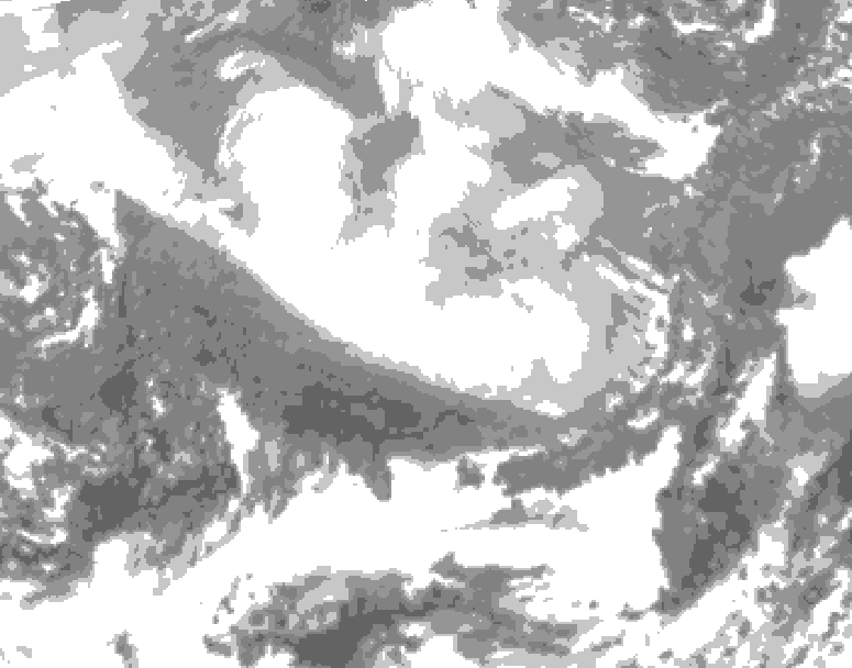 GDPS total cloud 204 hour forecast chart for Canada based on 2026/02/24 1200Z data