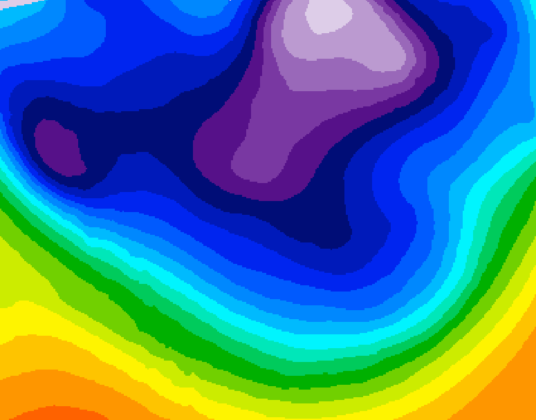 GDPS 500 millibar geopotential height 030 hour forecast chart for Canada based on 2026/02/25 0000Z data