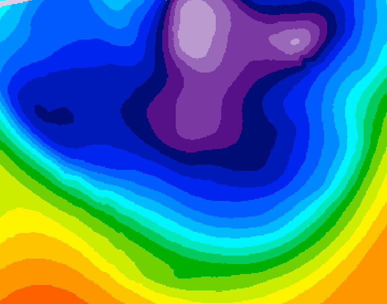 GDPS 500 millibar geopotential height 042 hour forecast chart for Canada based on 2026/02/25 0000Z data