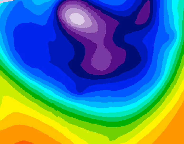 GDPS 500 millibar geopotential height 060 hour forecast chart for Canada based on 2026/02/25 0000Z data