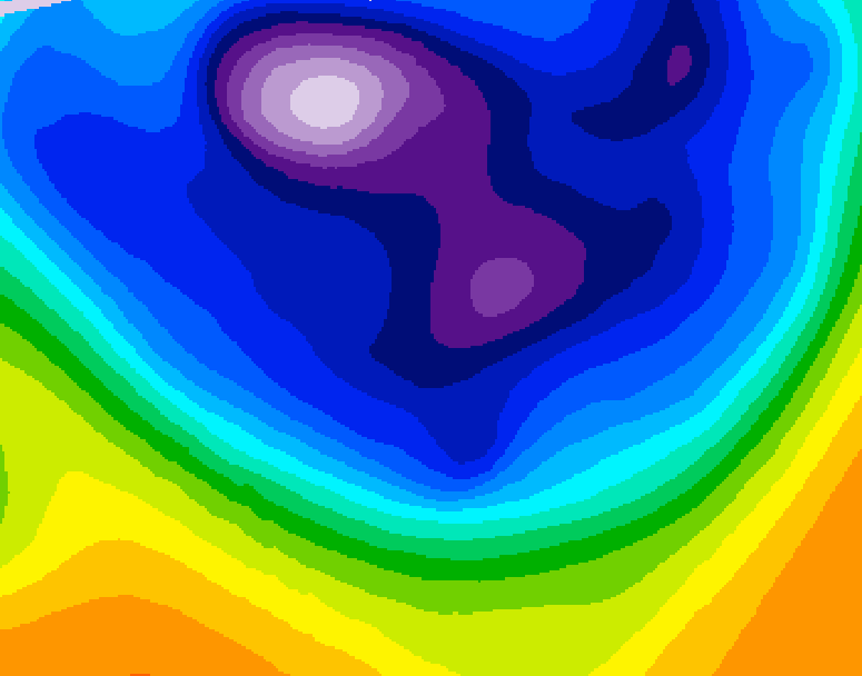 GDPS 500 millibar geopotential height 072 hour forecast chart for Canada based on 2026/02/25 0000Z data