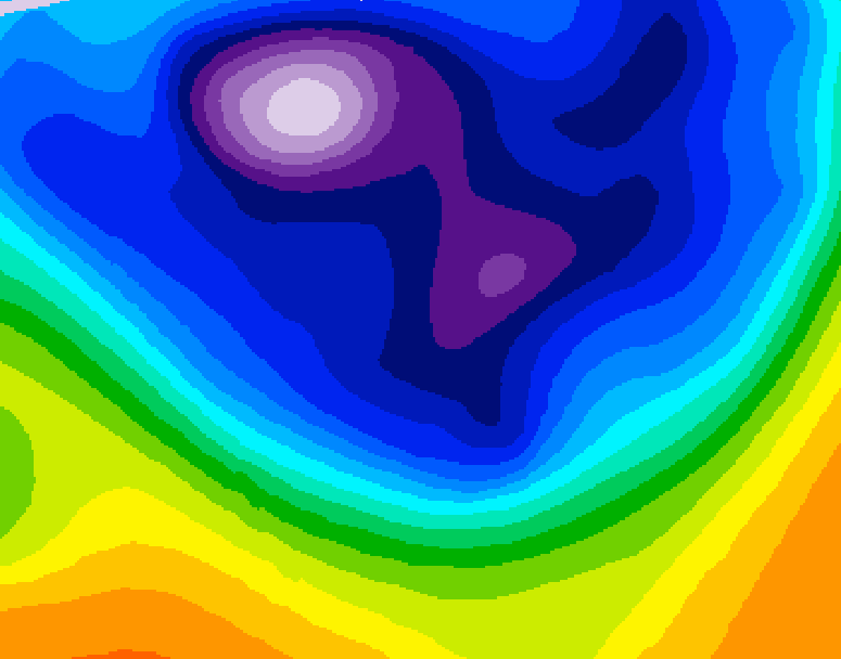 GDPS 500 millibar geopotential height 078 hour forecast chart for Canada based on 2026/02/25 0000Z data