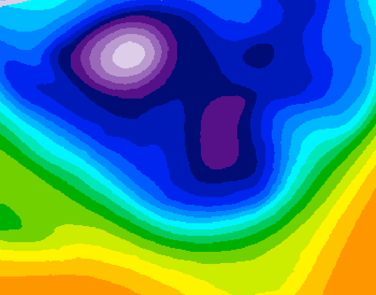 GDPS 500 millibar geopotential height 090 hour forecast chart for Canada based on 2026/02/25 0000Z data