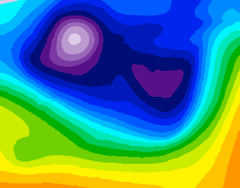 GDPS 500 millibar geopotential height 114 hour forecast chart for Canada based on 2026/02/25 0000Z data