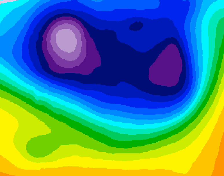 GDPS 500 millibar geopotential height 126 hour forecast chart for Canada based on 2026/02/25 0000Z data
