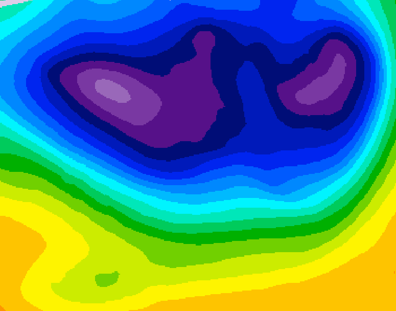 GDPS 500 millibar geopotential height 150 hour forecast chart for Canada based on 2026/02/25 0000Z data